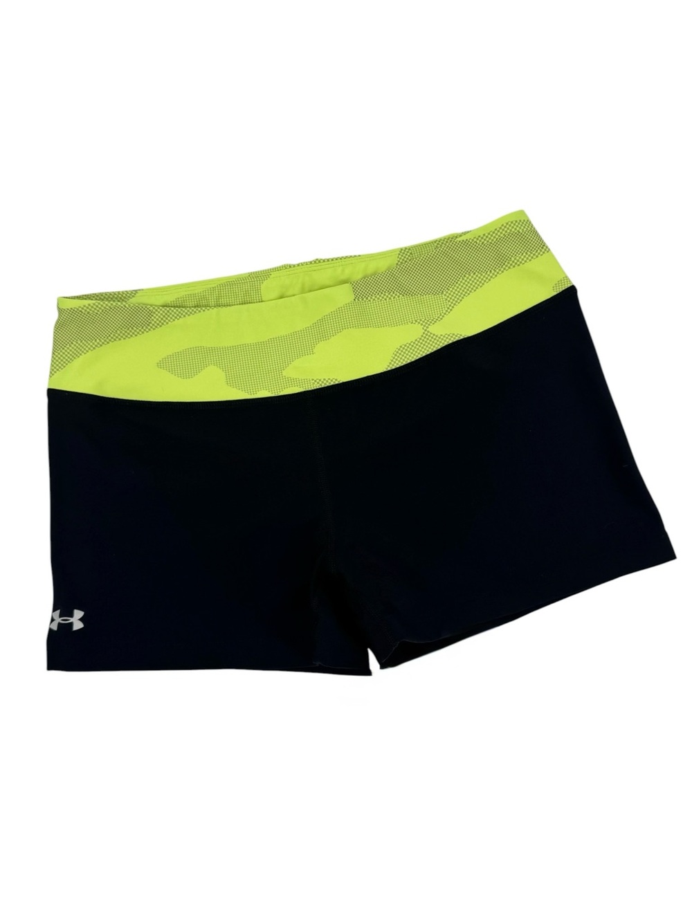Under Armour Heat Gear Fitted Spandex Shorts Camo Waistband Medium
